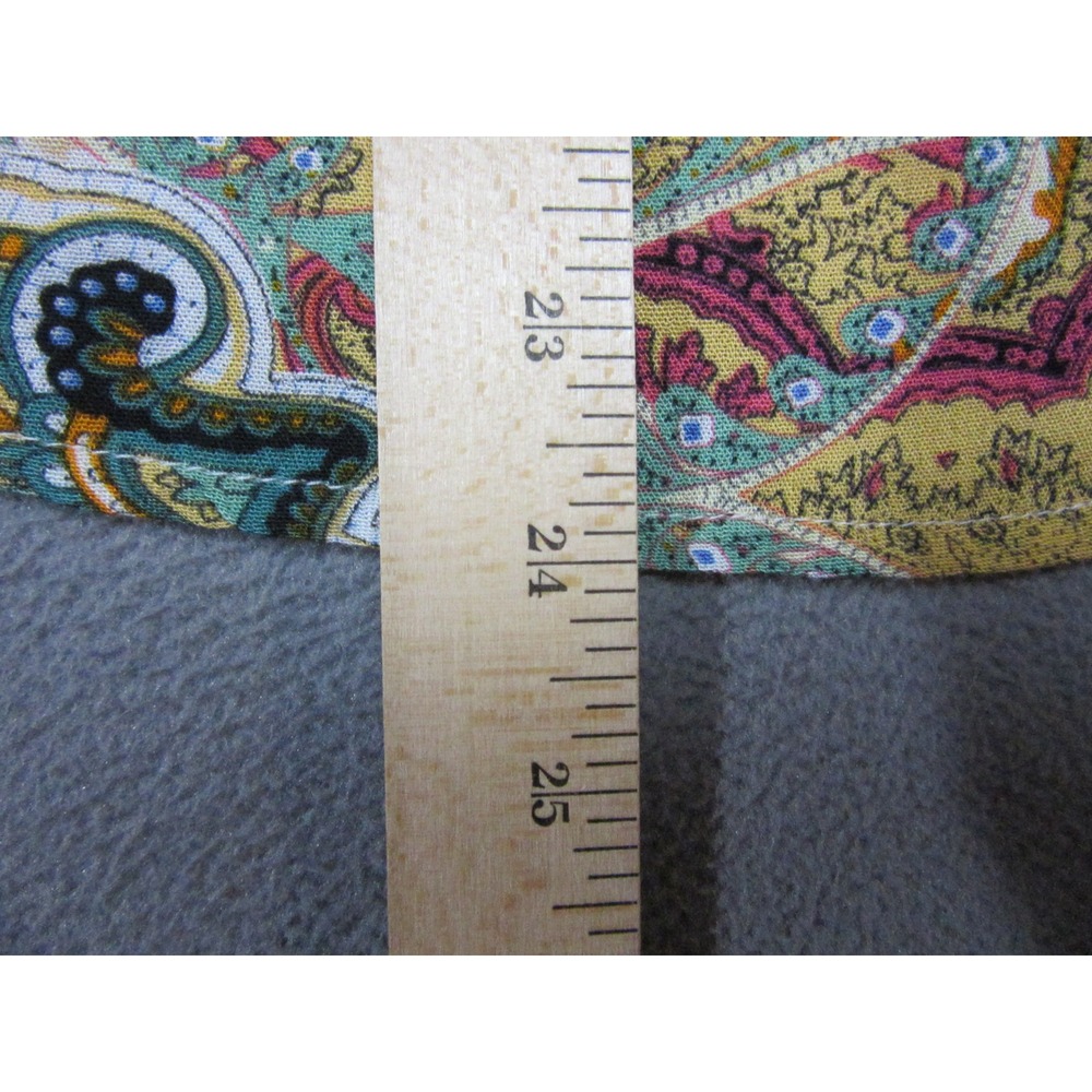 Umgee Top Womens Small Multi Paisley Cold Shoulder Crochet Trim Bell Sleeve Boho - Picture 13 of 14